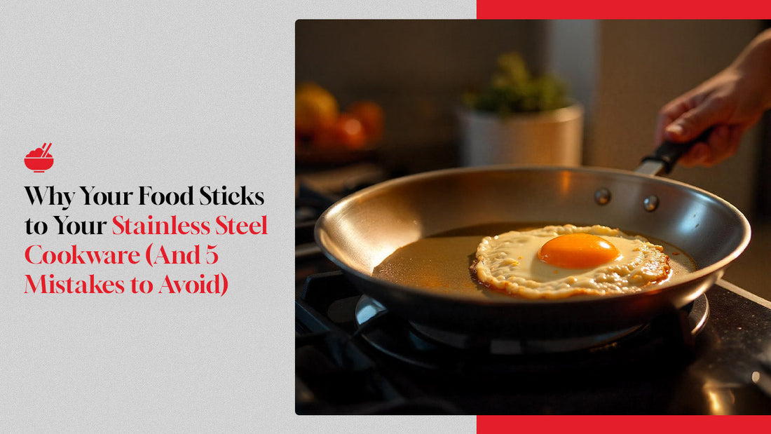 why your food sticks to stainless steel cookware