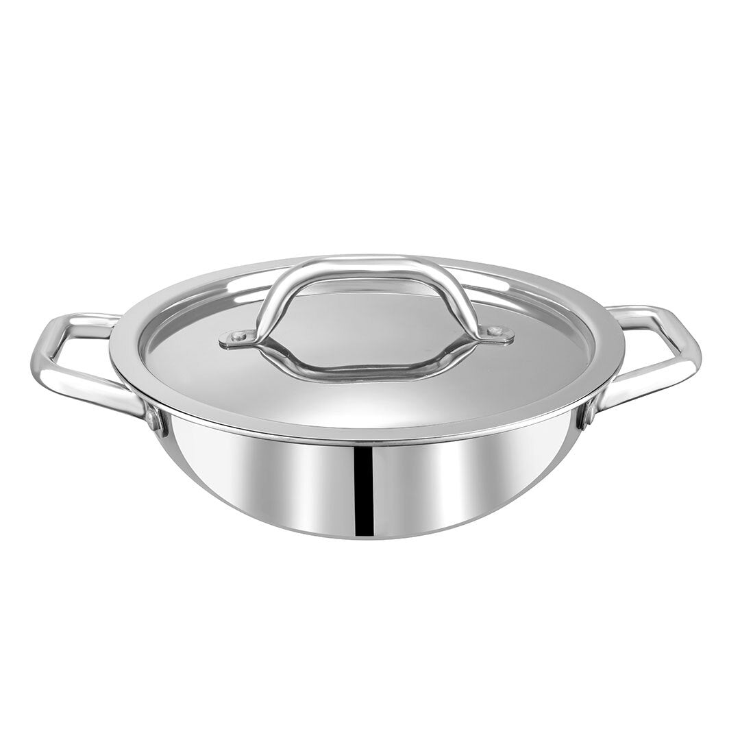 Metalux Triply Kadai 22 CM With Lid